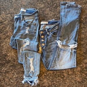 2 Pair KanCan Distressed Jeans